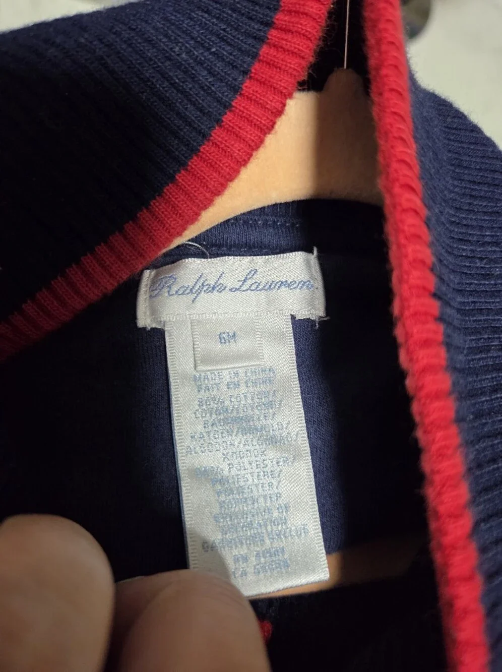 Ralph Lauren Kid’s Navy Corduroy Bodysuit